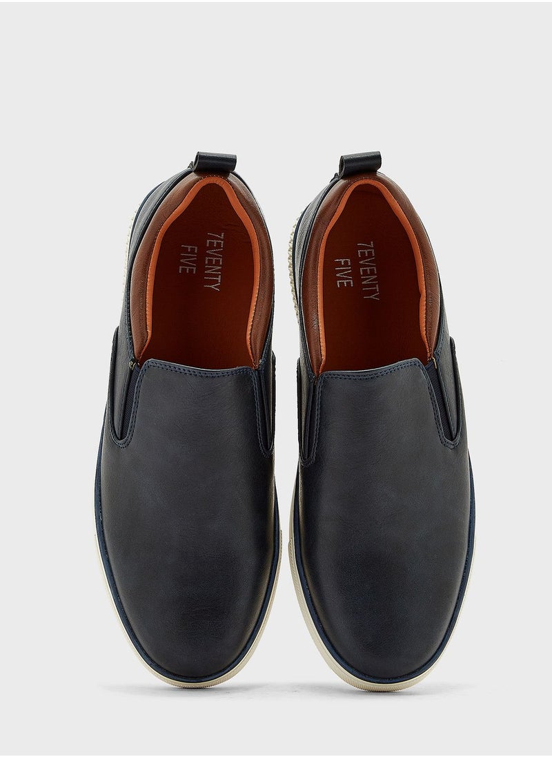 Seventy Five - Faux Leather Casual Slip Ons - Image 1