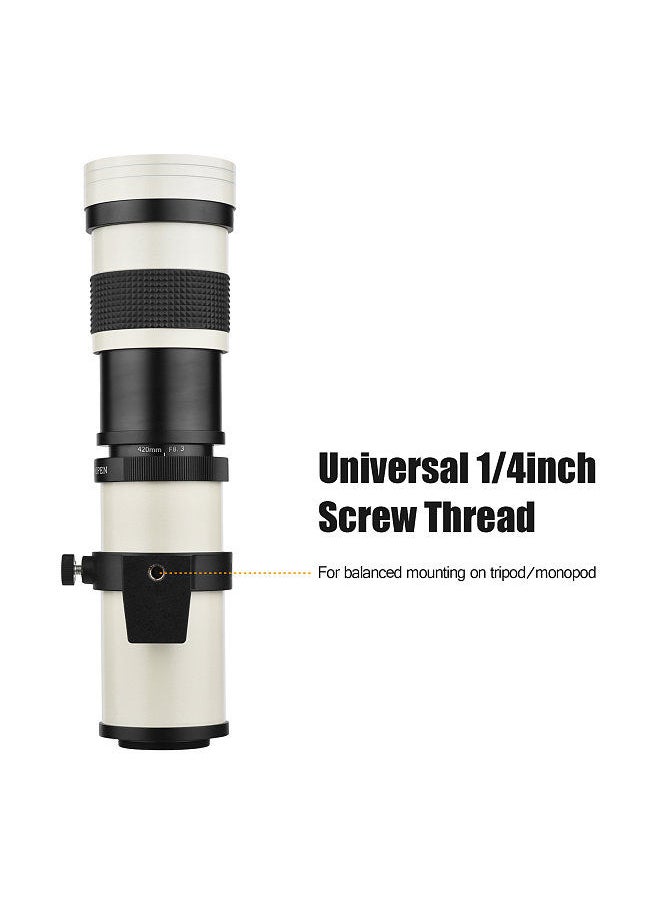 Generic Camera MF Super Telephoto Zoom Lens F/8.3-16 420-800mm T Mount with Universal 1/4 Thread Replacement for Canon Nikon Sony Fujifilm Olympus Cameras  - Image 4
