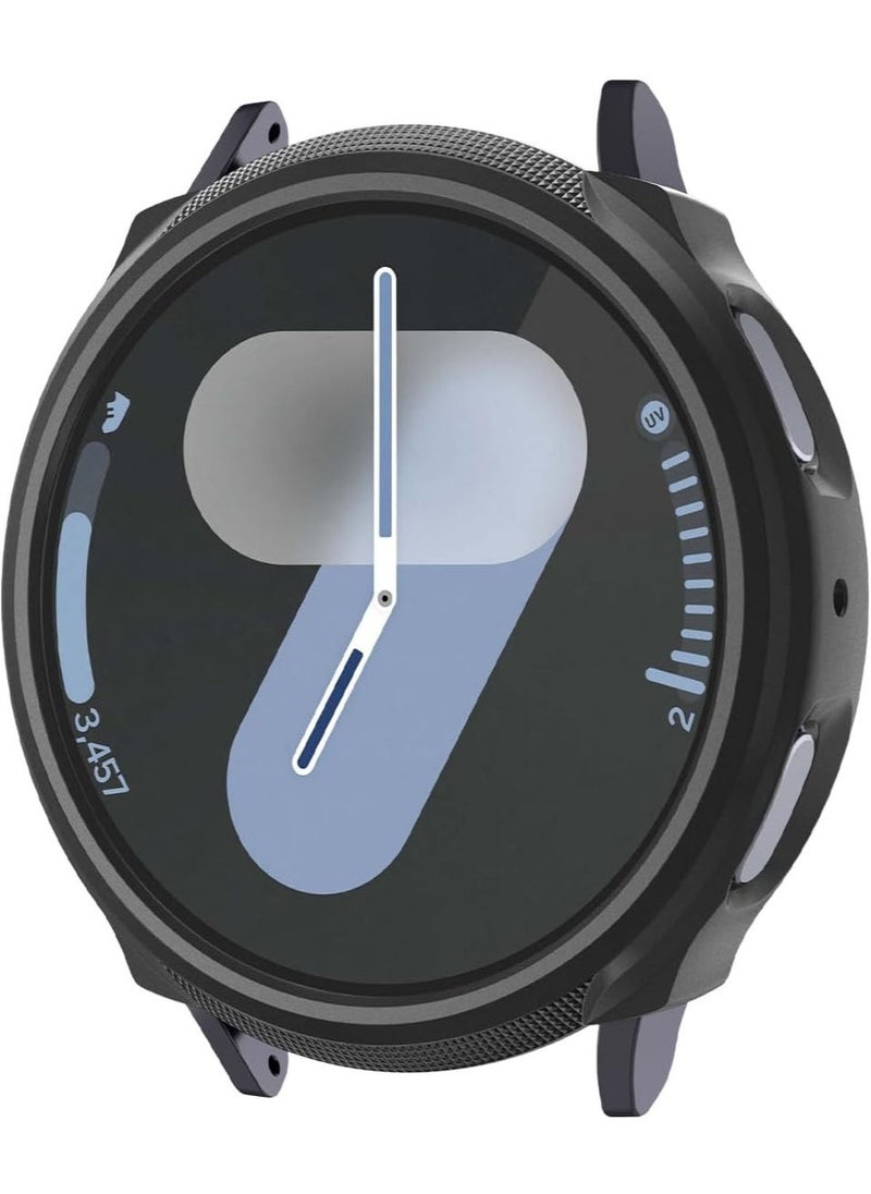 Spigen - Liquid Air for Samsung Samsung Galaxy Watch 7 44mm Case Cover Flexible Lightweight TPU (2024) - Matte Black - Image 1