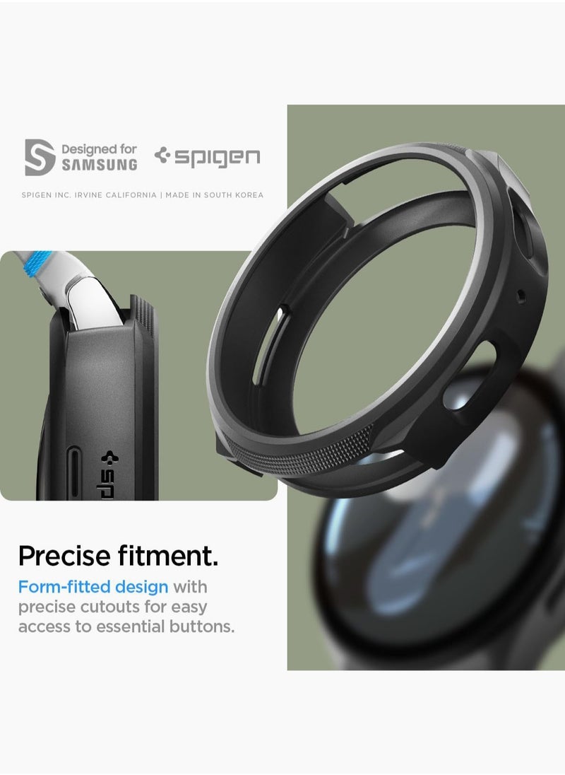 Spigen - Liquid Air for Samsung Samsung Galaxy Watch 7 44mm Case Cover Flexible Lightweight TPU (2024) - Matte Black - Image 1