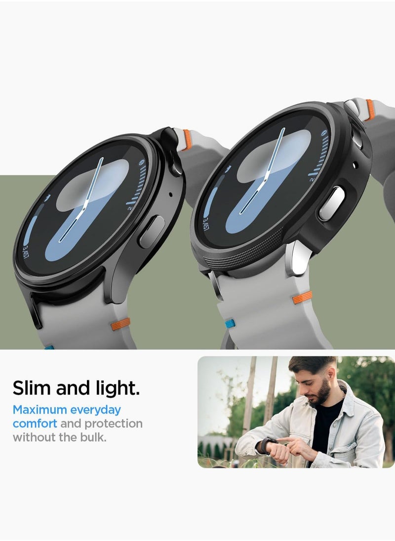Spigen - Liquid Air for Samsung Samsung Galaxy Watch 7 44mm Case Cover Flexible Lightweight TPU (2024) - Matte Black - Image 1