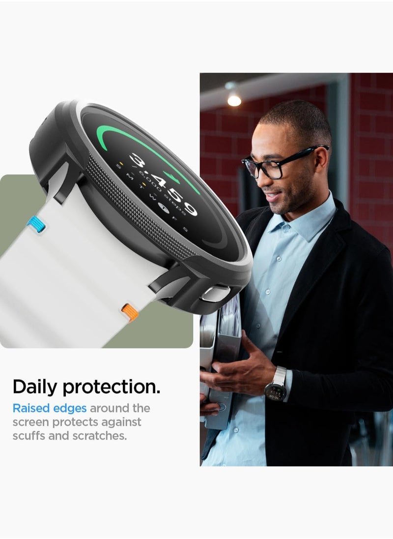 Spigen - Liquid Air for Samsung Samsung Galaxy Watch 7 44mm Case Cover Flexible Lightweight TPU (2024) - Matte Black - Image 1