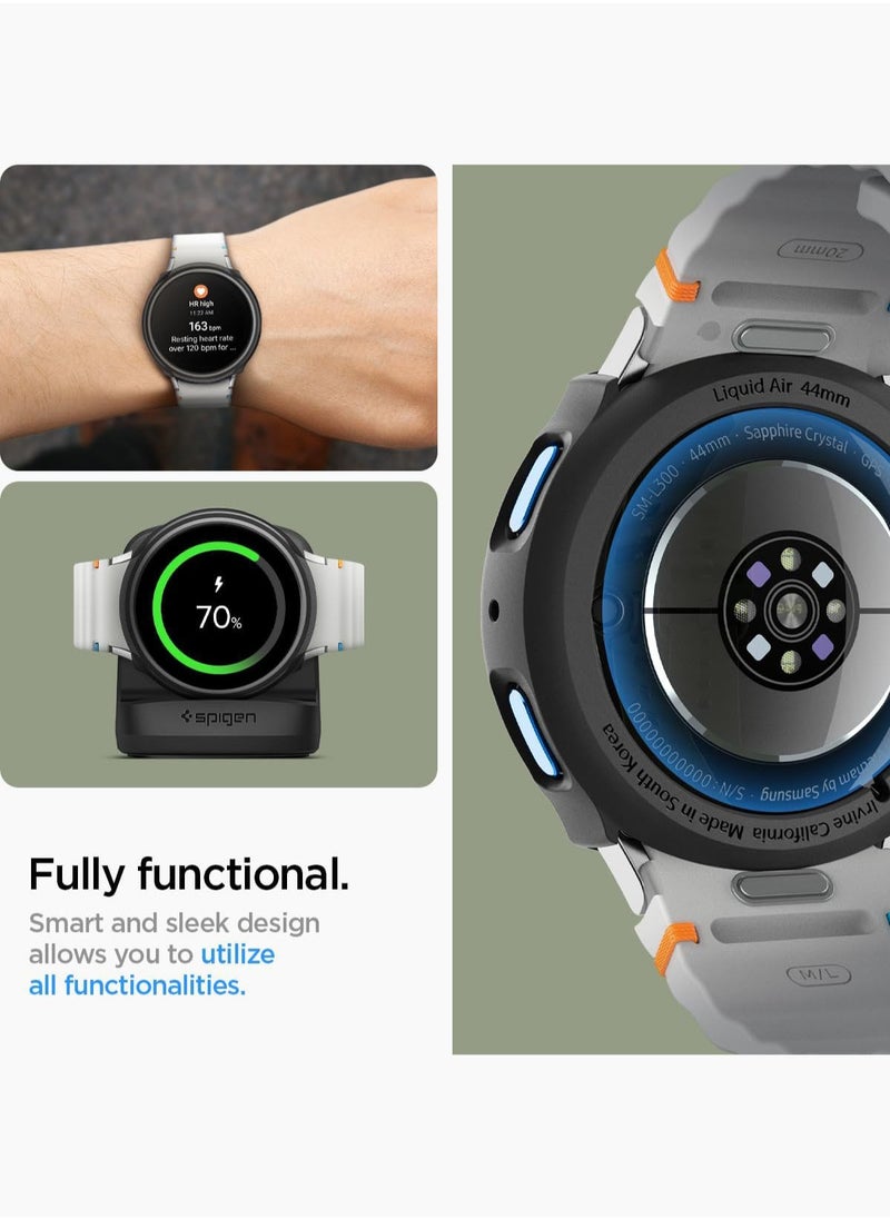 Spigen - Liquid Air for Samsung Samsung Galaxy Watch 7 44mm Case Cover Flexible Lightweight TPU (2024) - Matte Black - Image 1