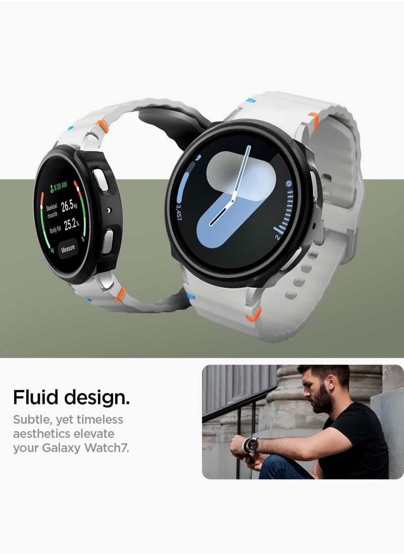 Spigen - Liquid Air for Samsung Samsung Galaxy Watch 7 44mm Case Cover Flexible Lightweight TPU (2024) - Matte Black - Image 1
