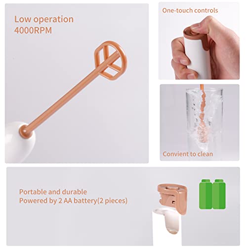 DOOBAANN Handheld Electric Baby Formula Mixer,Handheld Drink Mixer (White) - Image 5