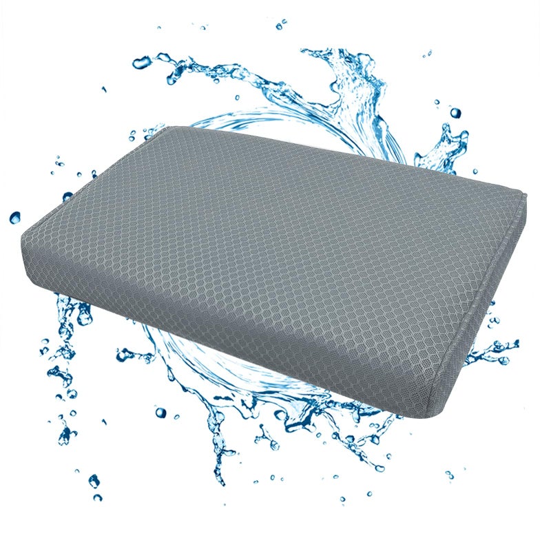 AEROiVi Shower Seat Cushion, Shower Chair Cushion for Transfer Benches in Bathtub, Cushion for Sauna, 3D Mesh Pad with Hook, Slip-Resistant, Design for Elderly, Senior, Handicap Disabled - Image 1