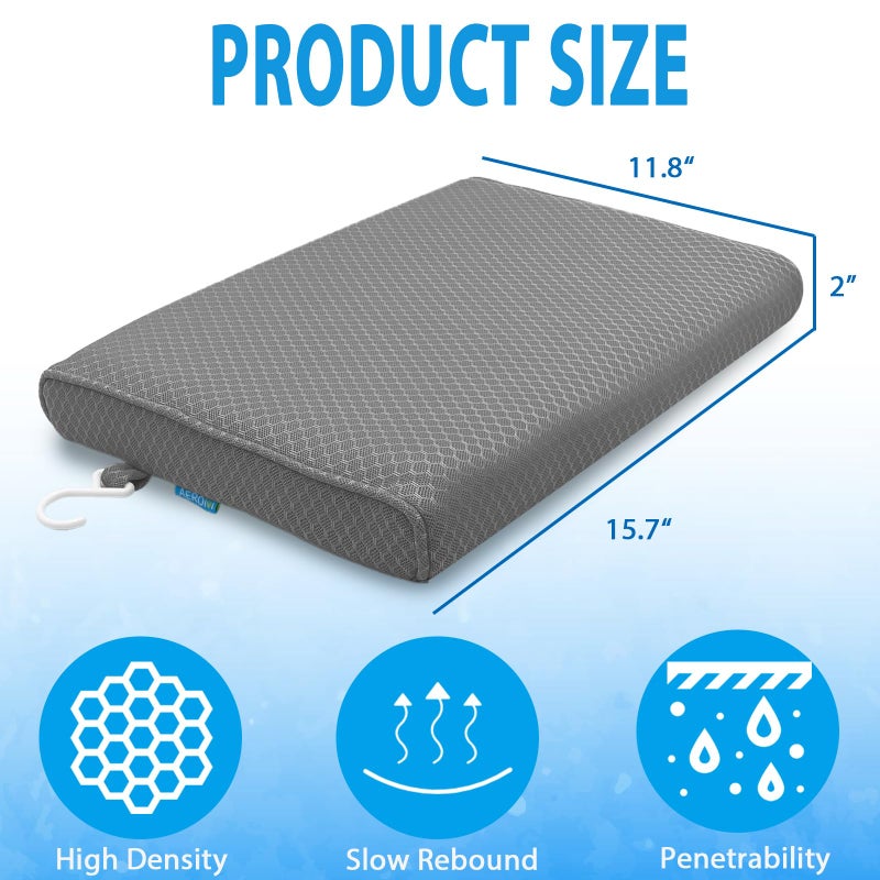 AEROiVi Shower Seat Cushion, Shower Chair Cushion for Transfer Benches in Bathtub, Cushion for Sauna, 3D Mesh Pad with Hook, Slip-Resistant, Design for Elderly, Senior, Handicap Disabled - Image 5