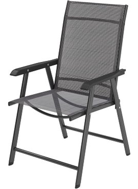 AWOKZA AWOKZA Patio Dining Chairs Portable Sling Back Chairs with Aluminum Frame High Back Recliner with 7 Adjustable Positions Folding Outdoor Chairs for Garden Lawn Porch Balcony 