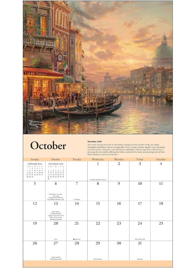 Thomas Kinkade Travels 2025 Deluxe Wall Calendar - pzsku/Z1A94C0707AE0E7E2C91BZ/45/_/1737572205/68d089fa-e4f2-4f96-b244-dc75f2304e7d