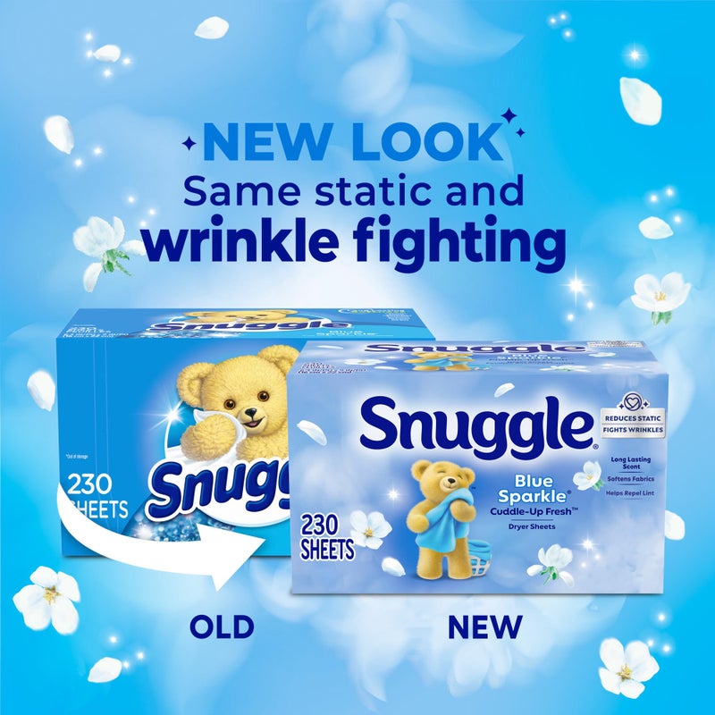 Snuggle Fabric Softener Dryer Sheets, Blue Sparkle, 230 Count - Image 2