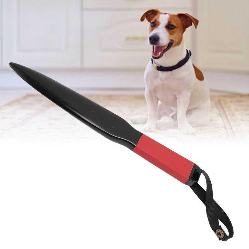 Dog Break Stick Nylon Rubber Versatile Stress Relief Easy to Use Dog Bite Training Stick Chew Toy with Black Lanyard for Backyard Garden Red Handle - Image 1