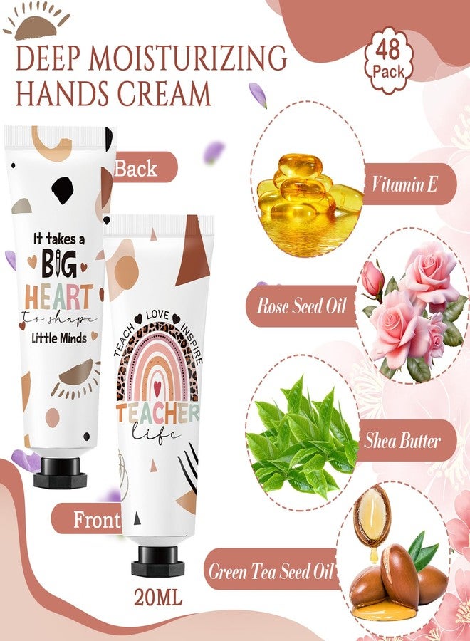 Dimsile 48 Sets Teacher Appreciation Gifts Include Hand Cream Lip Balm Bulk Organza Bags Thank You Tags Graduation Thanksgiving Thank You Teacher Gifts for Women Girls Party Favors Holiday - Image 2