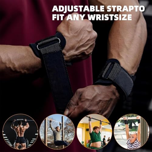 ULTRINA Weight Lifting Hooks for Enhanced Grip Strength, Gym Workout Hook, Metal Dual Hook Deadlift & Pull-Up Wrist Support, Adjustable Hook And Loop Closure, Assisted Gym Straps for Men & Women (WEIGHT LIFTING HOOK) - Image 5