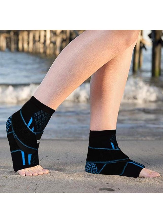 Adjustable Ankle Support Brace - Elastic & Breathable Wrap with Arch Support - Durable Relief for Swelling, Sprains & Joint Pain - Image 3
