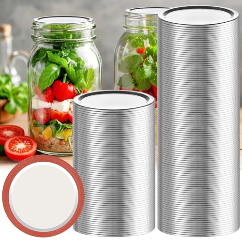 Aliggbent 160 Pcs Regular Mouth Canning Lids 70MM Airtight Split-Type Lids for Mason Jars Regular Mouth, Leakproof Bulk Canning Jar Lids for Food, Jam, Fruits & DIY Decor - Image 1