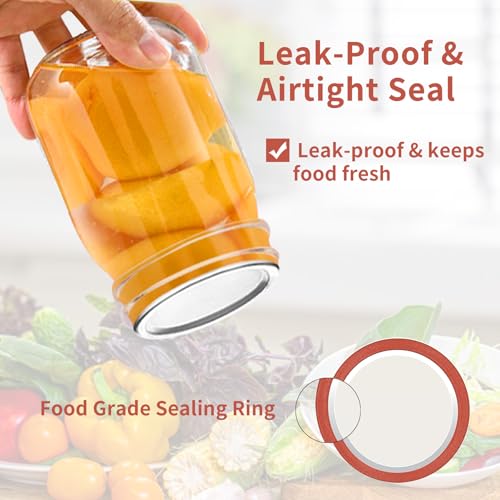 Aliggbent 160 Pcs Regular Mouth Canning Lids 70MM Airtight Split-Type Lids for Mason Jars Regular Mouth, Leakproof Bulk Canning Jar Lids for Food, Jam, Fruits & DIY Decor - Image 3