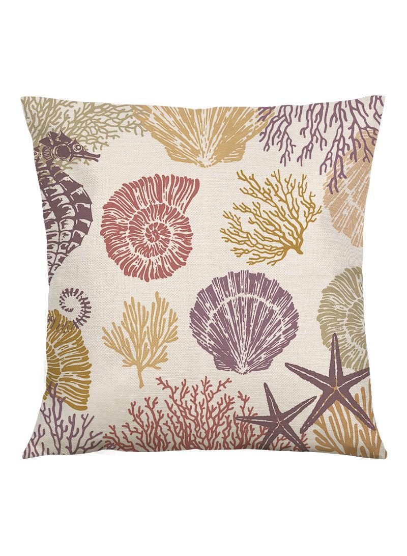 Marine Life Pillow Cover Living Room Home Sofa Bedroom Pillow Cover Linen Cushion Cover 45 * 45cm 