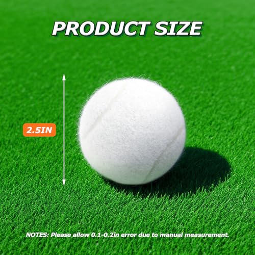 Bac-kitchen Tennis Balls, 6 Pack High Elasticity Practice Tennis Balls with Mesh Bag, Ideal for Beginner, Exercise Playing Balls for Pet Dog (White) - Image 2