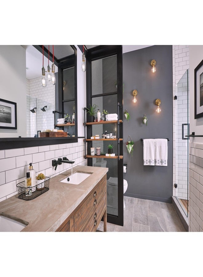 Delta Pivotal (1-Pack) 24'' Towel Rack for Bathroom Matte Black Bar Holder Wall Mounted Rod, Hardware | Accessories 79924-BL - Image 4