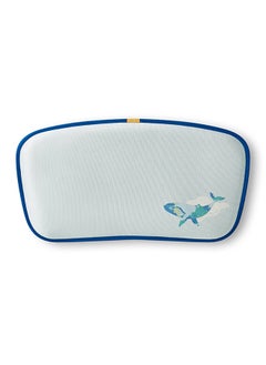 Babycare Babycare - Baby Pillow, Cooling Silk Pillow, Kesley Whale Design, Blue, Soft Fabric, BPA-Free, Non-Toxic, Hypoallergenic, Gentle on Baby Skin, Breathable, Lightweight, Cooling Effect, Comfortable Sleep Support, Durable, Ideal for Cribs and Strollers, Easy to Clean, Safe for Infants  - Image 1