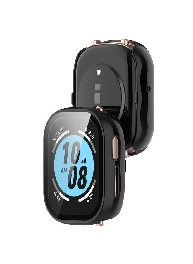 erorex For Honor Watch 4 Pc + 9H Tempered Glass Integrated Watch Case(Black) - Image 2