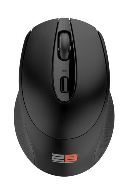 2B Dual Mode Bluetooth And  Wireless Mouse, Rechargeable Battery Compatible with Smart TV. Mac, all computers and laptops MO186