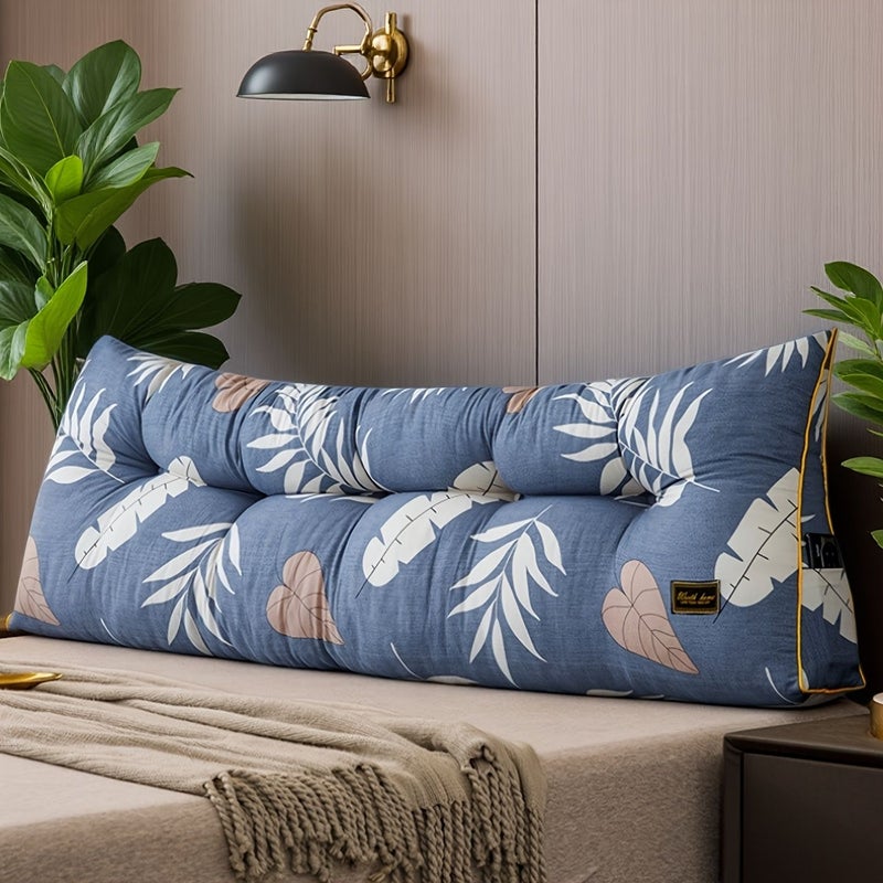 Triangular Bed Wedge Pillow Back Support Headboard Cushion Waist Support Pillow for Dorm Tatami Removable Washable Soft Pad 150cm Fashion Gray - Image 1