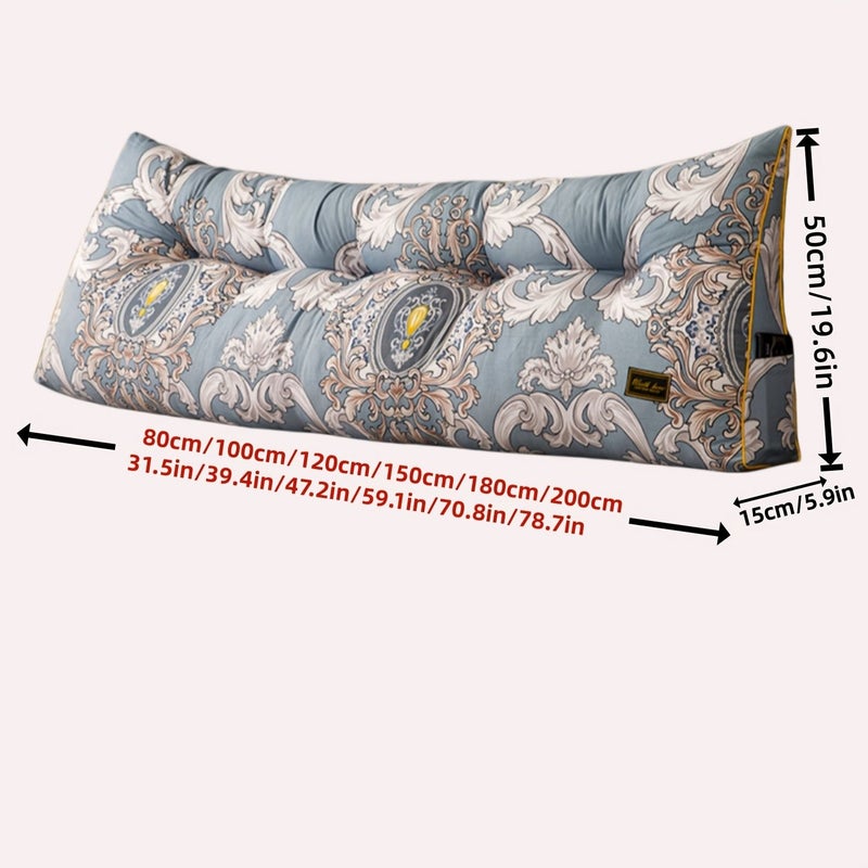Triangular Bed Wedge Pillow Back Support Headboard Cushion Waist Support Pillow for Dorm Tatami Removable Washable Soft Pad 150cm Fashion Gray - Image 3