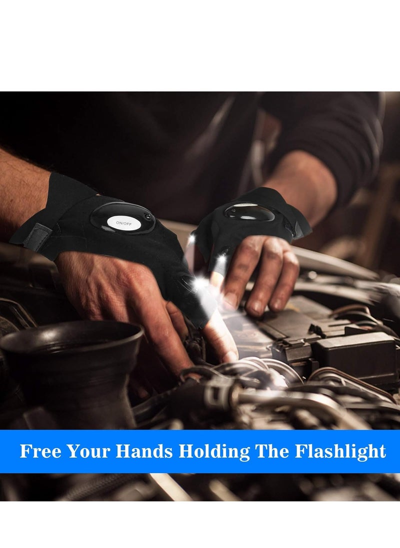 MIXDE Flashing Glove Work Gloves with Lights LED Gloves, Electrical Work, Fishing Gloves, and Low Light Work, Cool Gadgets, Mens Gifts for Birthday, Gift for Men, Flashlight Gloves for Men  - Image 2
