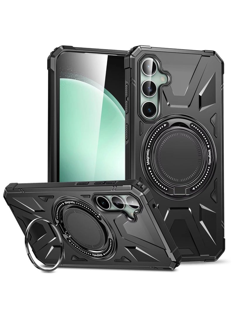 SHIELD EGYPT For Samsung Galaxy A35 Case Mag-Safe Magnetic Shockproof Phone Case with Ring Holder (Black)