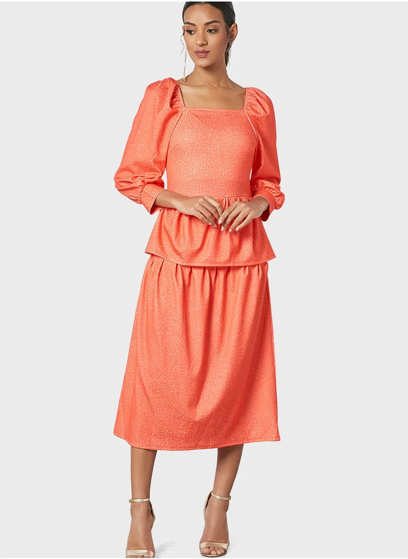 SIVVI for HANIYA Square Neck Knitted Dress