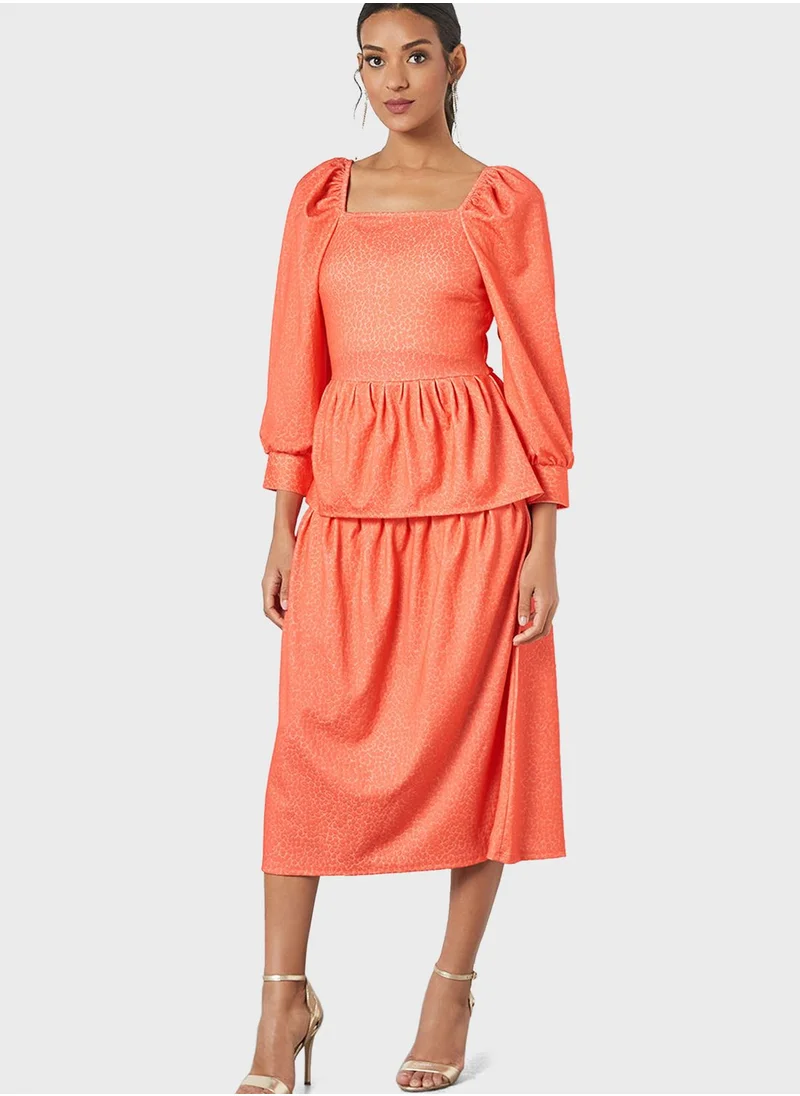 SIVVI for HANIYA Square Neck Knitted Dress