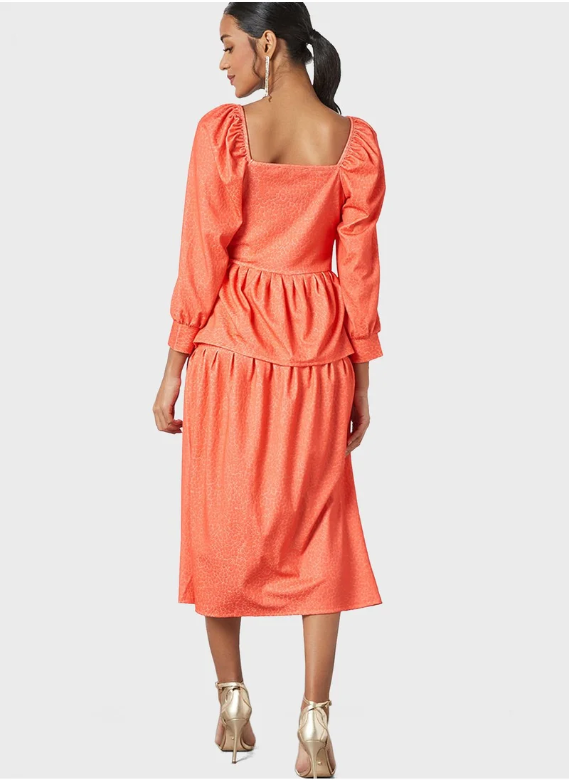 SIVVI for HANIYA Square Neck Knitted Dress
