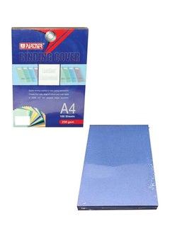 100-Piece A4 Size Binding Sheet Cover Blue