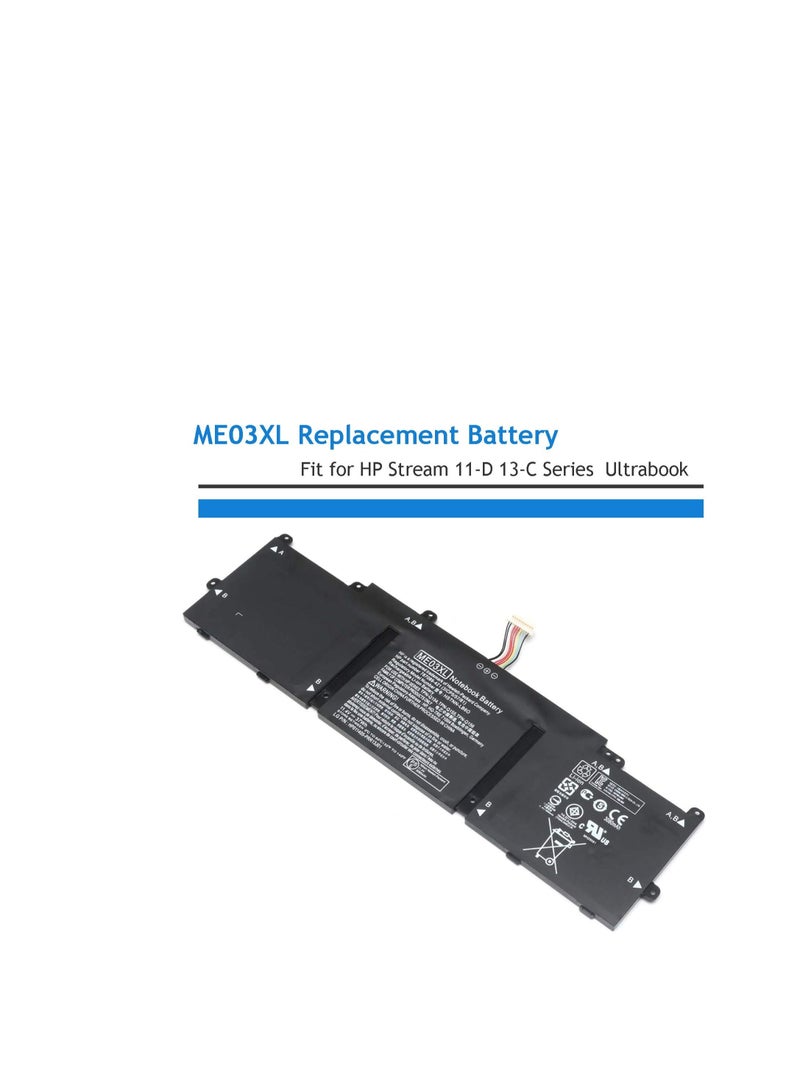 Terabyte ME03XL ME03 Replacement Laptop Battery for HP Stream 11-D 13-C Series 13-c110nr 13-c002dx 13-c010nr 13-c014tu 11-d010nr 11-d020nr 11-d010wm 11-d011wm 11-D014TU 787521-005 787089-541 HSTNN-UB6M - Image 3