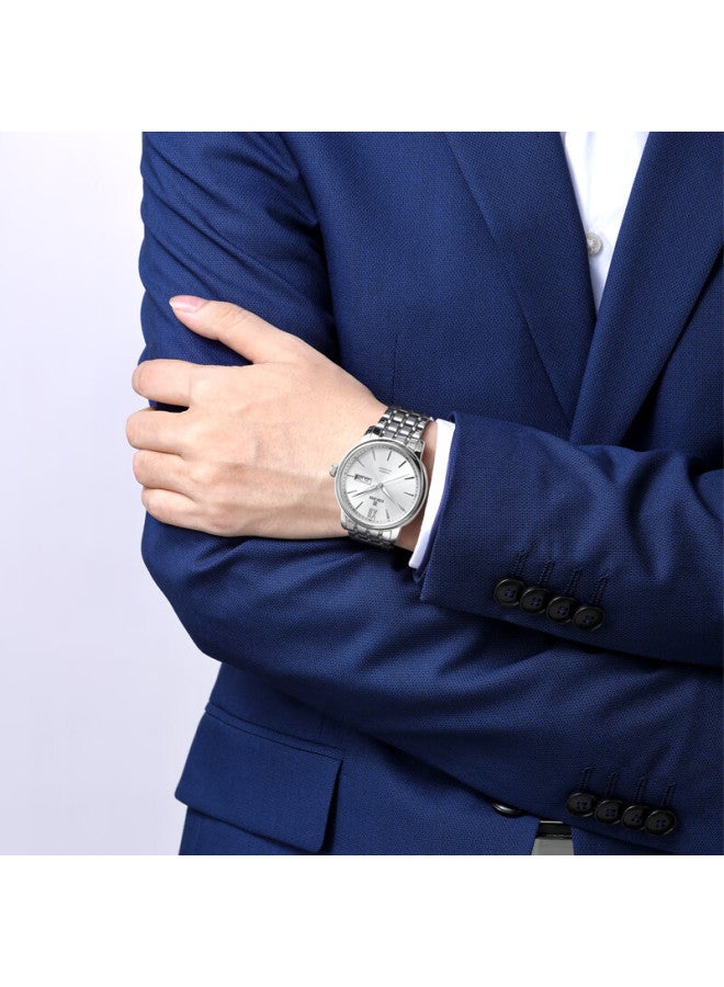 Ebohr Men's Automatic Mechanical Watch Master Series Classic Chinese Watch Dual Calendar Waterproof Wrisch New Year Gift - Image 3