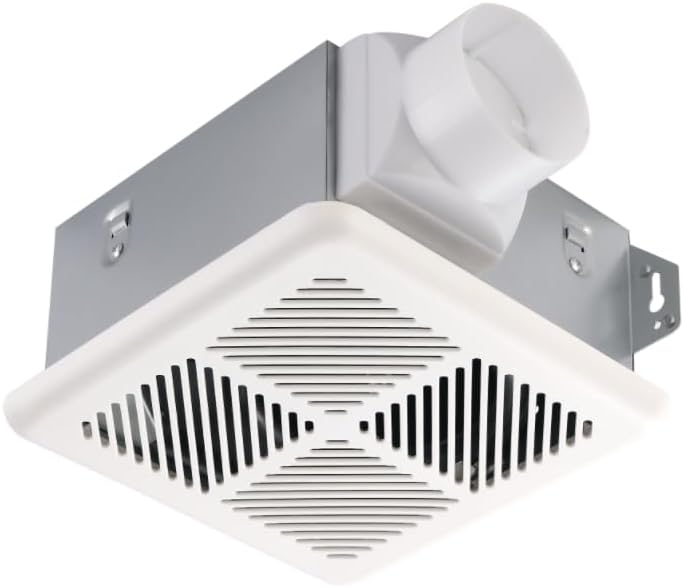 Tech Drive Very Quiet Bathroom Exhaust Fan - 50 CFM, 1.2 Sone, No Attic Access Needed, Energy Star Certified, Easy to Install,3-Inch Duct, Ceiling or Wall Mounted for Bathrooms Up to 55 Sq. Ft, White - Image 1
