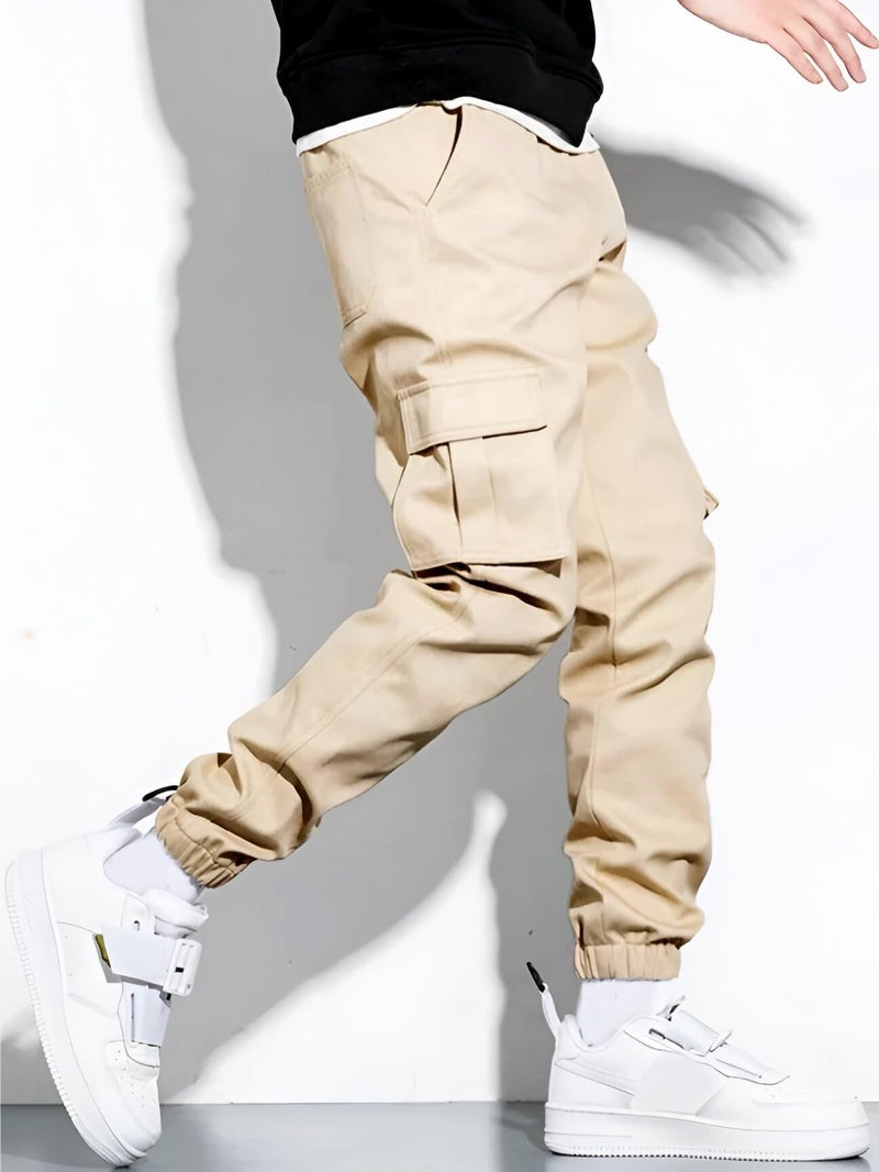 Ben Martin Men High Rise Cargo || Cargos Pants |S || Jogger || Cotton Joggar Cream - 34 - Image 3