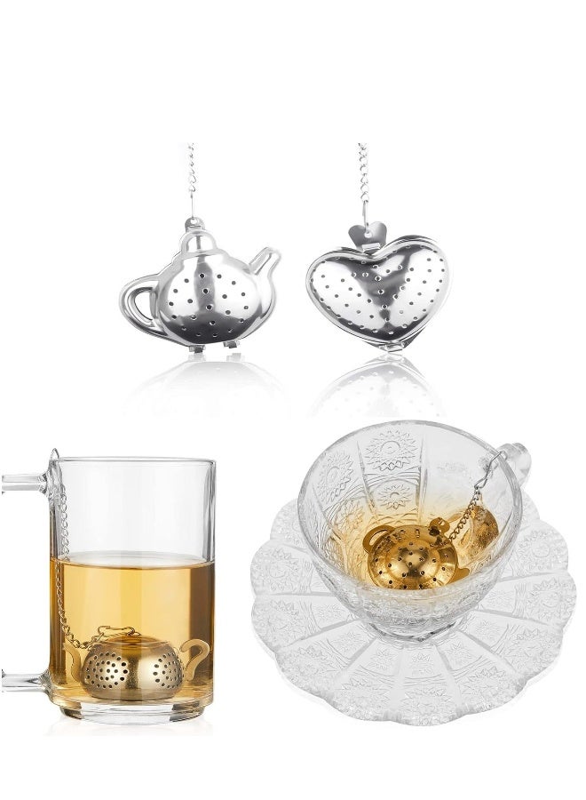 Tea Infuser Cute, Tea Infuser for Loose Tea, Cute Ultra Fine Mesh Tea, Strainer Stainless Steel Tea, Filter Tea Lover Supplies for Teacups Teapots for Tea party 2PCS  - Image 1