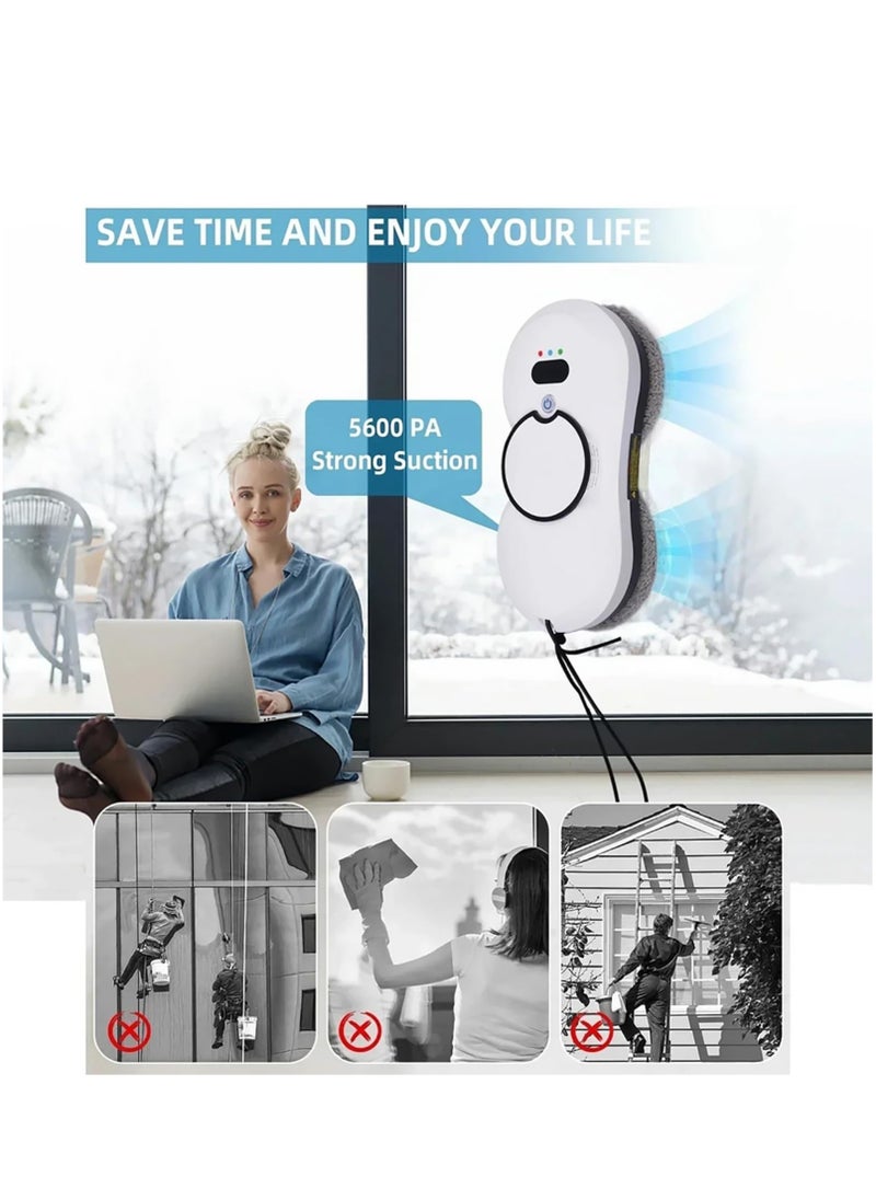 Window Cleaning Robot with Dual Water Spray, Robot Window Cleaner with Double-Side Water Spray, Smart Window Vacuum for Interior/Exterior Highrise Windows 5600Pa Suction Power With Remote Control 10 Spare Cloths - pzsku/Z1A95A6F5BE0A0CABF54EZ/45/_/1733305033/e2ae4925-4887-4b1f-8b05-3224fd2b2a99