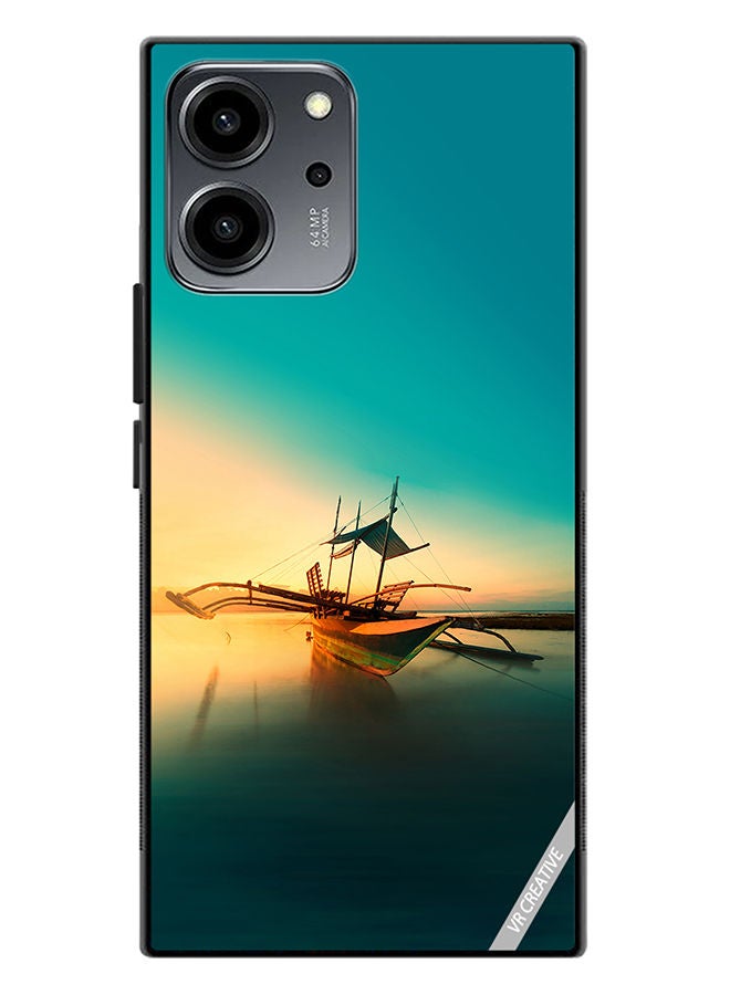 Protective Case Cover For Honor 80 SE Boat On A Water Design Multicolour