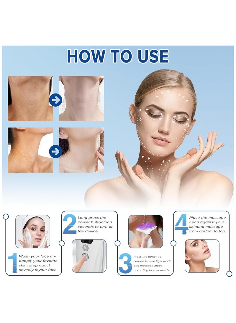 RATSAW Face Massager, Beauty Device for Face and Neck, 7 in 1 Portable Face Massager for Skin Care for Skin Care Routine at Home, 7 Llight Modes - Image 5