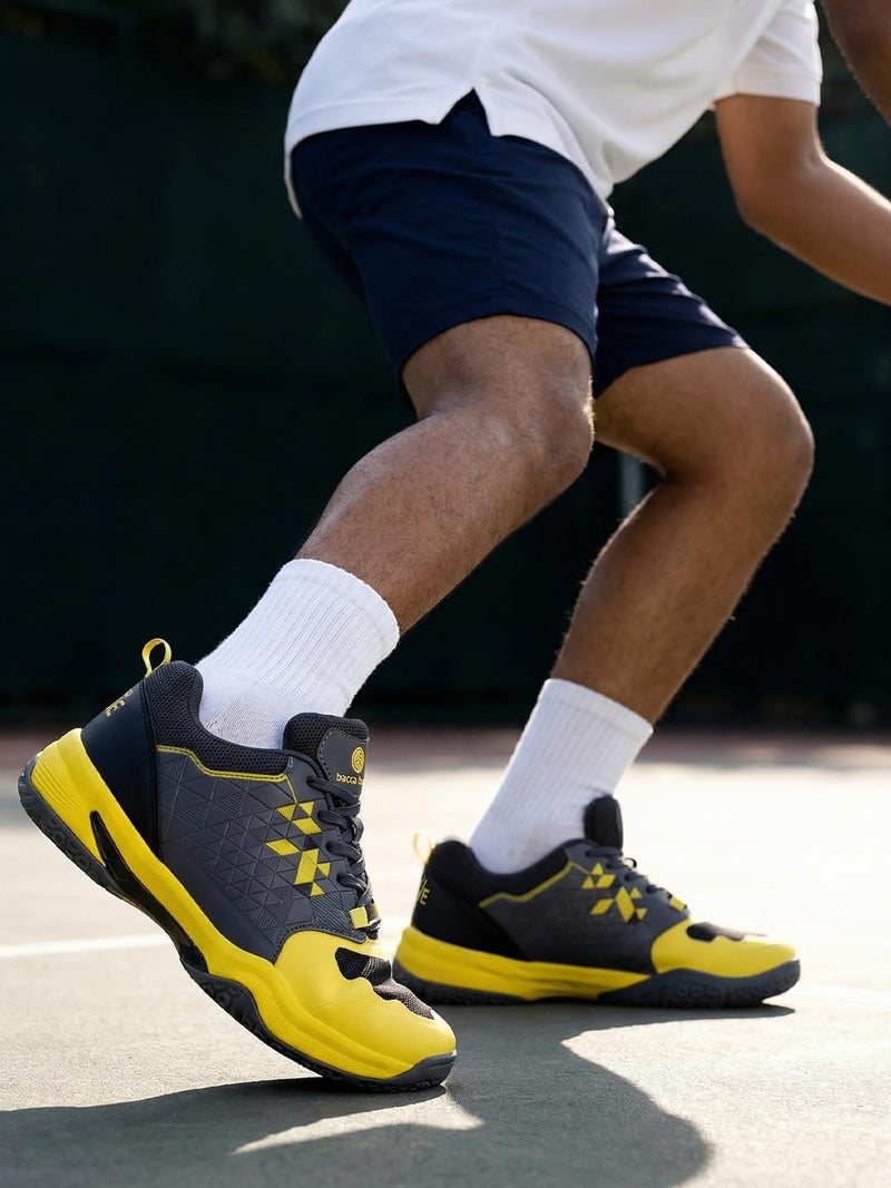 Bacca Bucci Men Pinnacle Swiftstrike High-Performance Court Shoe With Non-Marking Outsole, Enhanced Cushioning For Badminton, Table Tennis, Volleyball, Squash And Tennis Grey, 11 UK - Image 3