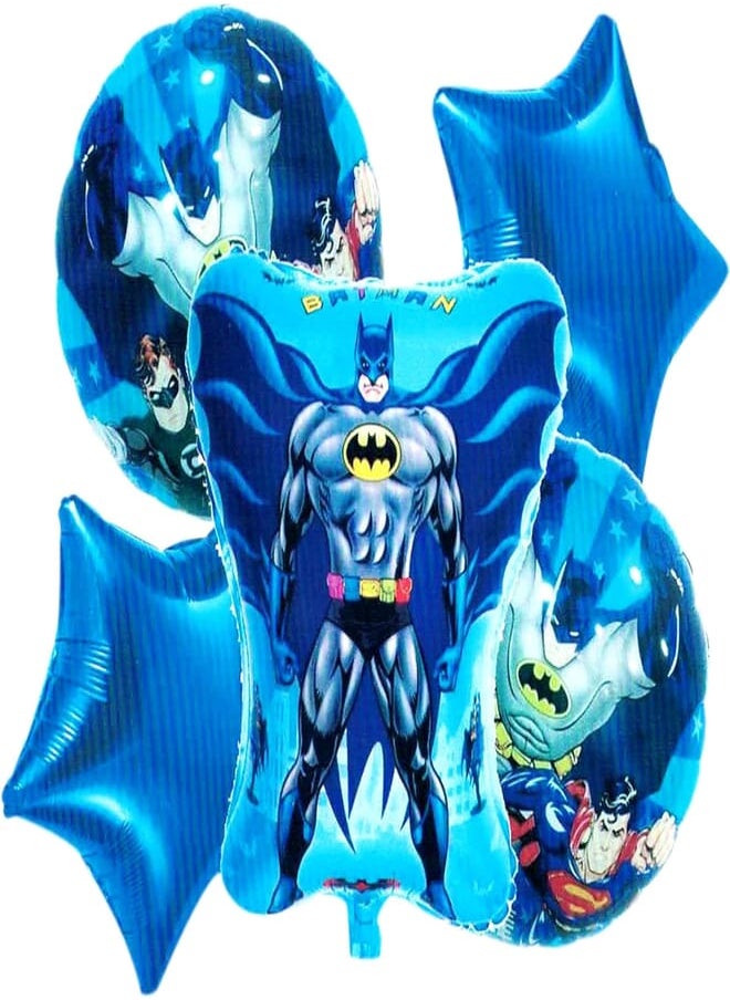 Tamona Tamona BATMAN THEME FOIL BALLOON BOUQUET SET OF 5/BATMAN BIRTHDAY PARTY DECORATION/BATMAN PARTY SUPPLIES/BATMAN PARTY ACCESSORIES Balloon Bouquet 