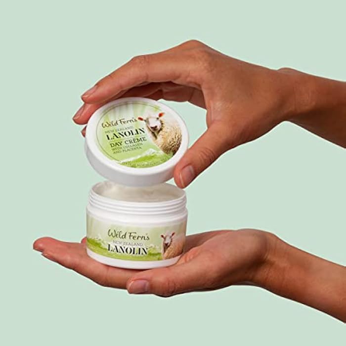 Wild Ferns Lanolin Day Crème with Collagen and Placenta, 98% Natural, 100g - Image 2