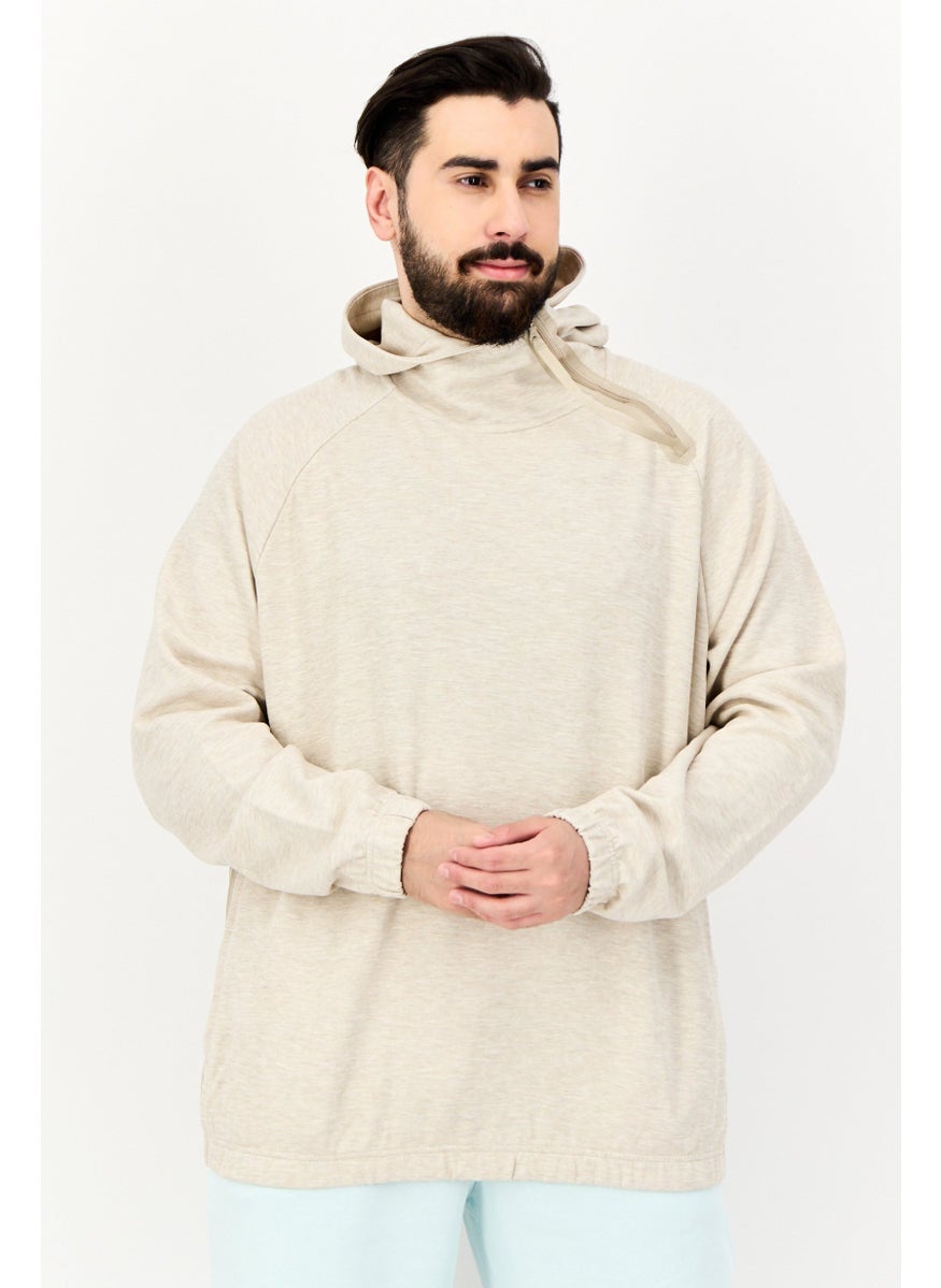 adidas Originals Men Sportswear Fit Long Sleeves Outdoor Sweatshirt, Beige  - Image 1
