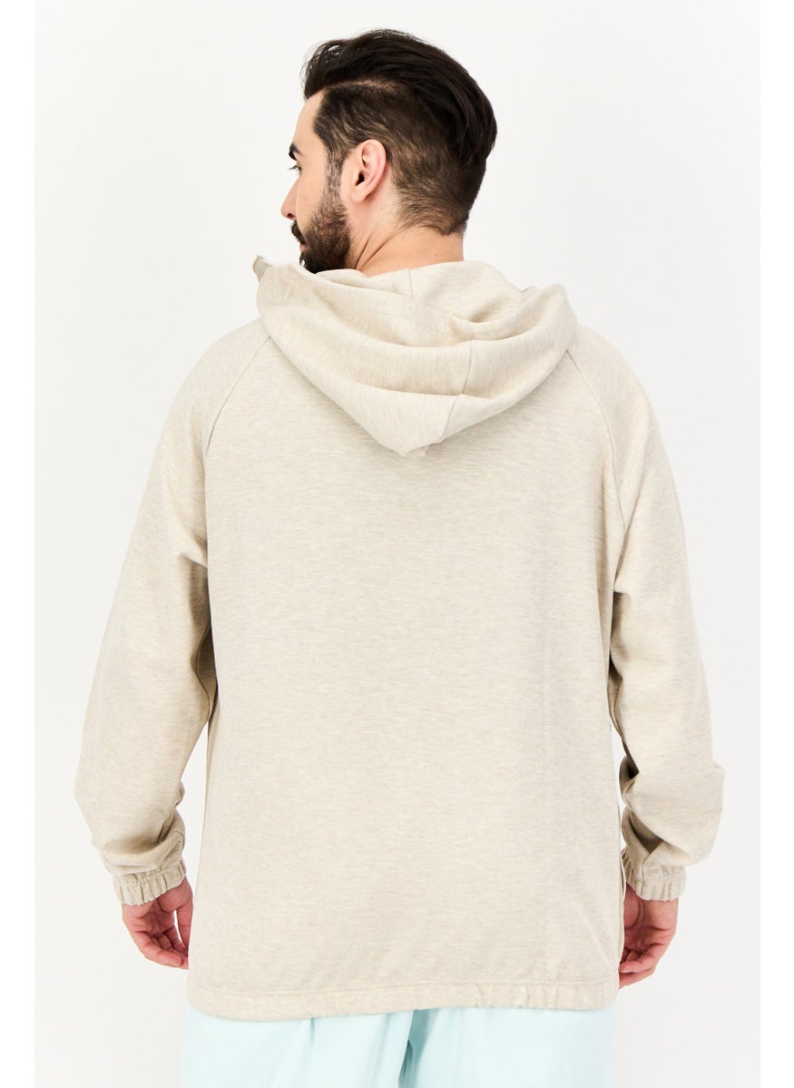 adidas Originals Men Sportswear Fit Long Sleeves Outdoor Sweatshirt, Beige  - Image 4