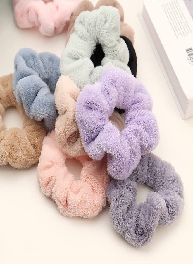 BIG BOX 5 Pieces Large Towel Microfiber Drying Soft Scrunchies Thick Scrunchies Fuzzy Scrunchy Ponytail Holder for Hair Light Bobbles Ropes Wet and Dry Hair Accessories (Bright Colors) - Image 2