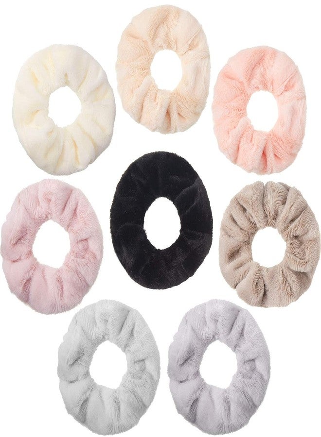 BIG BOX 5 Pieces Large Towel Microfiber Drying Soft Scrunchies Thick Scrunchies Fuzzy Scrunchy Ponytail Holder for Hair Light Bobbles Ropes Wet and Dry Hair Accessories (Bright Colors) - Image 1