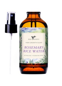 Baja Basics Rosemary Rice Water for Hair Growth Spray  Longsheng Rice Water Spray  Rosemary Oil for Hair  Scalp Treatment for Strengthening Thickening  Hydrating Dry Hair for Men  Women  4oz 